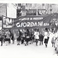 Manifestazioni della zona Casalecchio per i contratti, 13 aprile 1983.
Archivio fotografico Fiom-Cgil Bologna