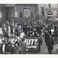 Sciopero dell’industria per i contratti, l’occupazione, fisco e salario, 24 novembre 1982. Archivio fotografico Fiom-Cgil Bologna.
