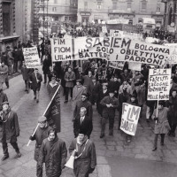 Fasi della lotta contrattuale, 18 marzo 1973. Archivio fotografico Fiom-Cgil Bologna.