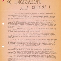 Volantino, 6 settembre 1972. Associazione “Paolo Pedrelli” - Archivio Storico della Camera del Lavoro di Bologna, Fondo Fiom-Cgil Bologna.