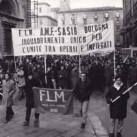 Fasi della lotta contrattuale, 18 marzo 1973. Archivio fotografico Fiom-Cgil Bologna.