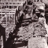 Rovine dello stabilimento Cogne dopo i bombardamenti, 1944. Archivio C.I.D.R.A. Imola