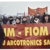 Manifestazione FIM-FIOM-UILM, 17 gennaio 2008. Archivio fotografico interno Rsu Fiom-Cgil Arcotronics