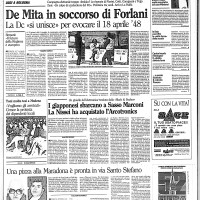 l’Unità, cronaca di Bologna, 21 aprile 1990. Biblioteca della Fondazione Gramsci Emilia-Romagna
