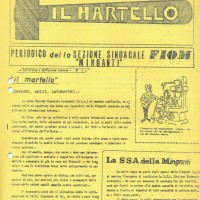Frontespizio bollettino “Il martello”, 29 gennaio 1969. Associazione “P. Pedrelli”-Archivio Storico della Camera del Lavoro di Bologna, Fondo Fiom-Cgil Bologna