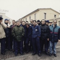 Manifestazione [operai metalmeccanici di Bologna], 1996. Archivio fotografico Fiom-Cgil Bologna.
