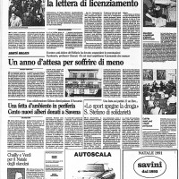 l’Unità, cronaca di Bologna, 21 dicembre 1991. Biblioteca della Fondazione Gramsci Emilia-Romagna