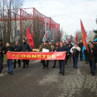 Presidio e sciopero dei lavoratori ex Cognetex, 2013. Archivio Cgil Imola.