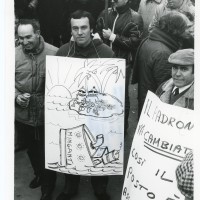 Manifestazione in difesa del posto di lavoro, 11 febbraio 1982. Archivio fotografico Fiom-Cgil Bologna